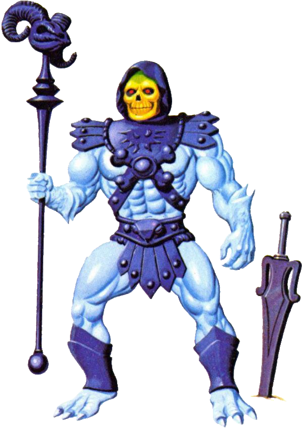 A transparent illustration of Skeletor from the toy-line.